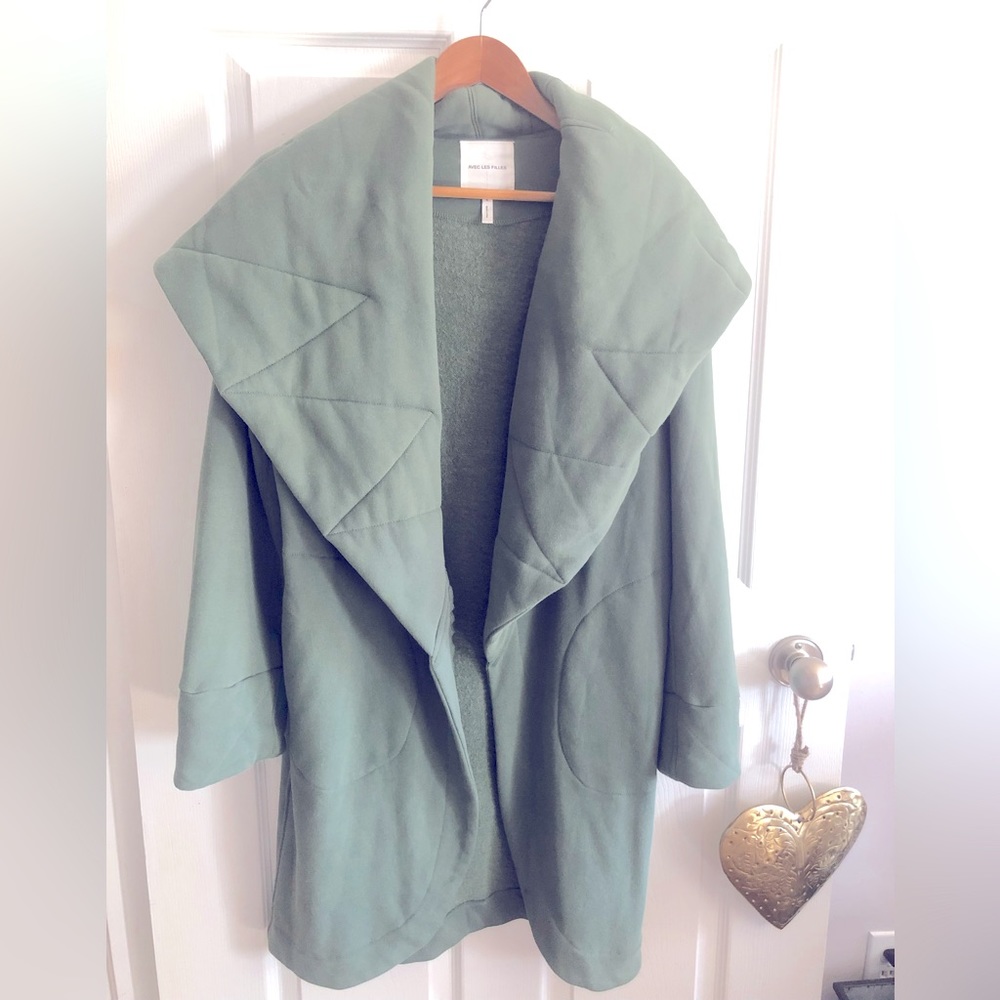 Avec Les Filles Sage Green Teddy Jacket